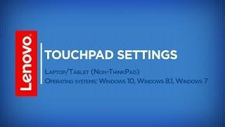 How To – Touchpad Settings in Windows 10 8 7 NonThinkPad [upl. by Aneerehs]