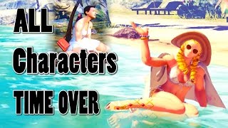 STREET FIGHTER 5  ALL Characters  IBUKI amp BALROG TIME OVER 1080P Full HD 60fps [upl. by Lotz]