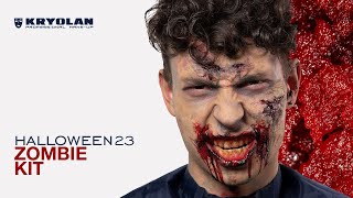 Zombie Makeup for Halloween 2023  SFX Tutorial Kryolan [upl. by Sasnett]