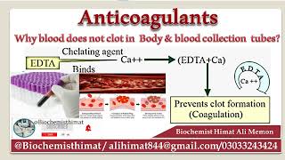 Introduction to Anticoagulants  EDTA  Properties  importance classification of anticoagulants [upl. by Belle]