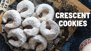 Easy Almond Vanilla Crescent Cookies  German Vanillekipferl Recipe [upl. by Hew]