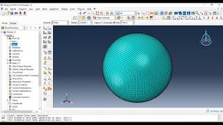 ABAQUS Meshing a spherical with regular quad element [upl. by Chace516]