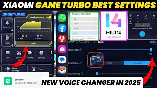 MIUI 14  HyperOS Game Turbo 742 Best Settings  60Fps No Lag Latest Game Turbo Settings Of 2024 [upl. by Reinke]