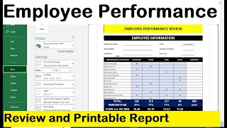 How To Make Employee performance report template excel [upl. by Jezabelle]