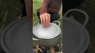 Single mom show SURVIVAL in Forestcamping bushcraft outdoorfunny 😳😲😛🥄 [upl. by Oidualc]