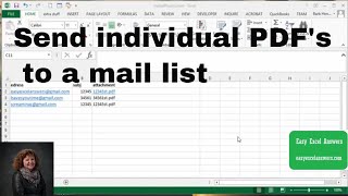 send individual PDFs to a mail list in Excel [upl. by Lrad]