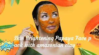 This Skin Brightening Anti Aging Papaya Face Pack will blow your mind🍋🏵️🙆 skincare antiagingpack [upl. by Sihun]