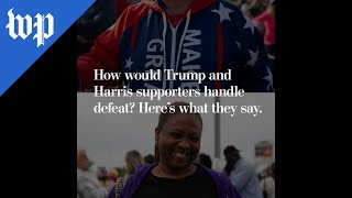 How would Trump and Harris supporters handle defeat [upl. by Rebor616]