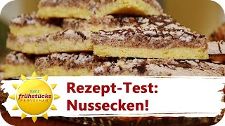 Nussecken lecker amp einfach  SAT1 Frühstücksfernsehen [upl. by Stuppy]