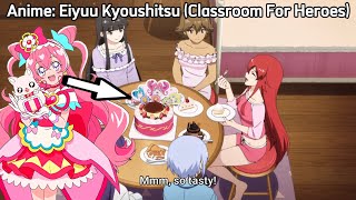 Delicious Party Precure reference in Eiyuu Kyoushitsu Classroom For Heroes [upl. by Gusba847]