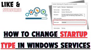 How to change startup type in Windows services [upl. by Guy]