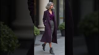 Plum Purple Royalty winterfashion winterelegance fashion [upl. by Nguyen]