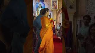 Kajol Rani Mukherjee Tanisha Mukherjee With Her Uncle Deb Mukherjee At Durga Puja [upl. by Ajit]