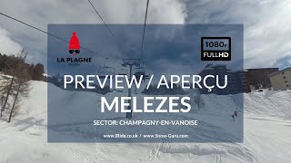 La Plagne guide  Melezes télésiège  chairlift  Grande Rochette  Plagne 1800  Preview  Aperçu [upl. by Ijuy]