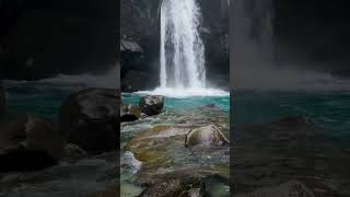 Mountains Aerial Shot with Beautiful View of Water Falls  175 shorts waterfalls waterfall [upl. by Gareth]