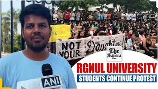 Patiala Punjab RGNUL University students continue protest [upl. by Lamhaj]