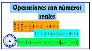 Operaciones con números reales Ejemplos [upl. by Wain520]