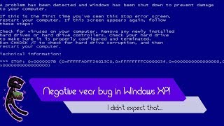 What if you set negative year 2018 in Windows XP [upl. by Beitch171]