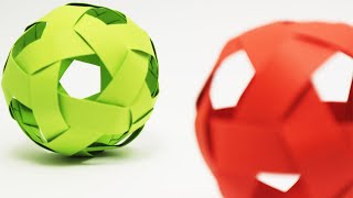 Origami EASY BALL by Yakomoga  Easy Origami tutorial [upl. by Haeluj]