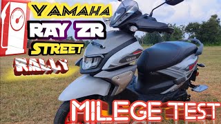 YAMAHA RAY ZR STREET RALLY MILEAGE TEST  NEW HYBRID YAMAHA RAY ZR STREET RALLY RAY ZR STREE RALLY [upl. by Grunenwald976]