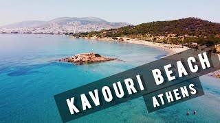 Kavouri Beach by drone  ATHENS  GREECE 🇬🇷 [upl. by Assirolc]