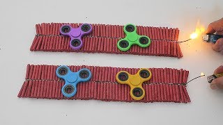 1000 FIRECRACKERS vs FIDGET SPINNERS [upl. by Ssor]