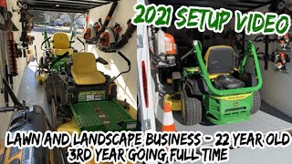 2021 Lawn CareLandscape Setup  7x16 Enclosed Trailer [upl. by Nicoline]