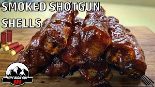 Smoked BBQ Shotgun Shells  Traeger Cooking [upl. by Piegari]