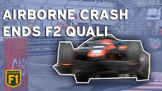 Huge crash for Jake Hughes ends F2 Monaco qualifying [upl. by Oxford]