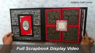 Full Scrapbook Display Video  Scrapbook Ideas  anniversary scrapbook [upl. by Annirac]