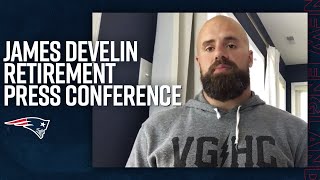 James Develin Announces Retirement  Press Conference [upl. by Aicilaana326]