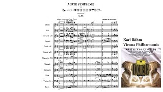 Beethoven Symphony No 8 in F major Op 93 Böhm amp VPO with Score [upl. by Elsey]