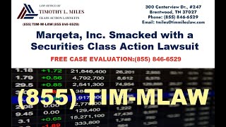 Marqeta Inc Smacked with a Securities Class Action Lawsuit Action Lawsuit [upl. by Millford]