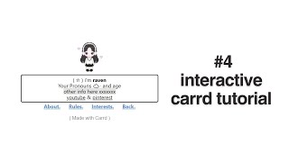 interactive carrd tutorial 4 [upl. by Timrek]