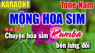 Karaoke Mộng Hoa Sim Rumba Tone Nam  Karaoke Thanh Duy [upl. by Boelter40]