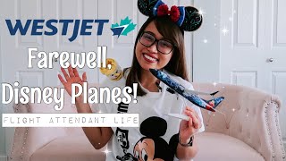 SAYING GOODBYE TO WESTJETS DISNEY PLANES Unboxing My Miniature Disney Plane Model  FA Life [upl. by Adlen]