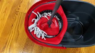 OCedar EasyWring Spin Mop Finally a demo of how to use the spinning wringing [upl. by Sarkaria]