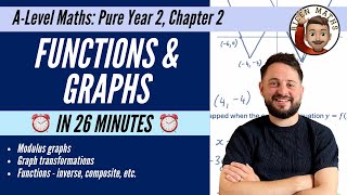 Functions amp Graphs in less than 26 minutes • ALevel Maths Pure Year 2 Chapter 2 📚 [upl. by Brightman851]