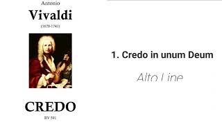 Vivaldi Credo 1 Credo in Unum Deum Alto Line [upl. by Fenwick]