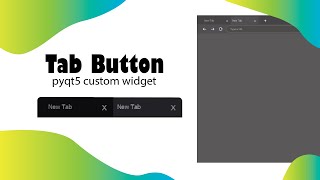 PyQt5 Tutorial  Tab Button for Web Browser [upl. by Ymled]