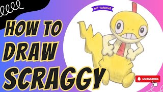 How to draw Scraggy Pokemon [upl. by Frances443]