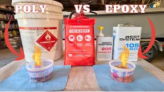 FIRE HAZARD WILL POLYESTER and EPOXY RESIN IGNITE LETS TEST IT AND FIND OUT [upl. by Groark]