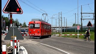 Railroad crossing St Margrethen CH  Bahnübergang Ruderbach [upl. by Osmund585]