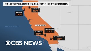 California hits record temperatures as heat wave drags on [upl. by Atikkin807]