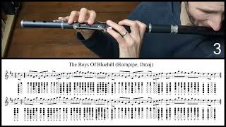 Tuto Irish Flute  The Boys Of Bluehill Hornpipe Dmaj [upl. by Boesch]