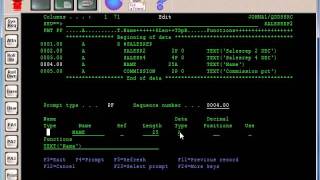 AS400 Tutorial  Coding a Database File [upl. by Gusta]