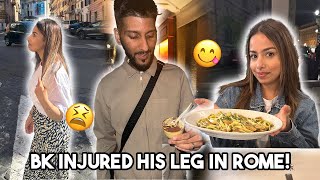 BK INJURED HIMSELF IN ROME 🇮🇹 WHAT DID HE DO 👀 ITALY VLOG [upl. by Lula]