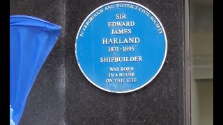 Sir Edward James Harland Blue Plaque Birthplace Scarborough 18311895 [upl. by Eiral]