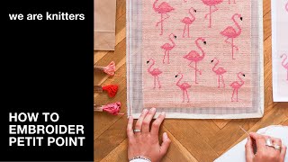 Needlepoint How to embroider a Petit Point project  WAK [upl. by Hanej]