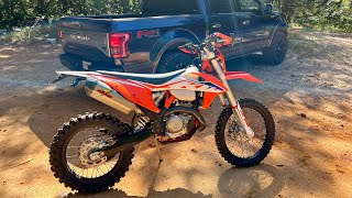 KTM 500 EXCF Uncorked GET ECU SX1 and Graves Exhaust [upl. by Diskson6]